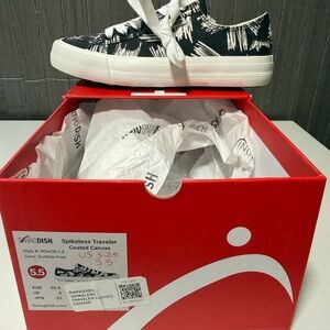 Women's Black and White Sneakers